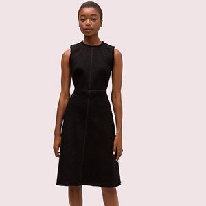 Kate Spade sleeveless tweed dress in black